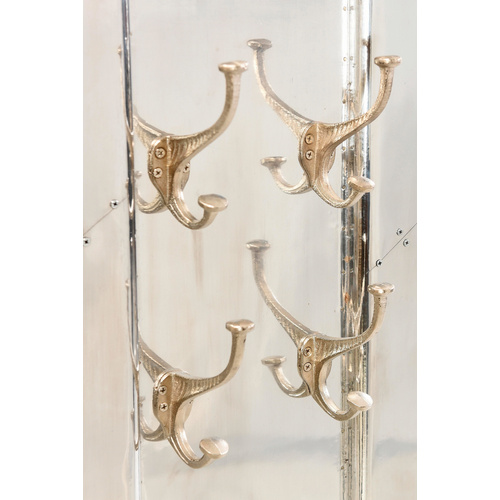 Thumbnail - SIT Garderobenpaneel »AIRMAN«, mit 4 Haken, Mangoholz/MDF/Aluminium - silberfarben