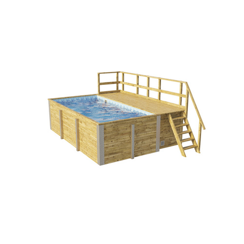 Thumbnail - WEKA Massivholzpool »595«, grün/braun, BxHxL: 315 x 116 x 500 cm
