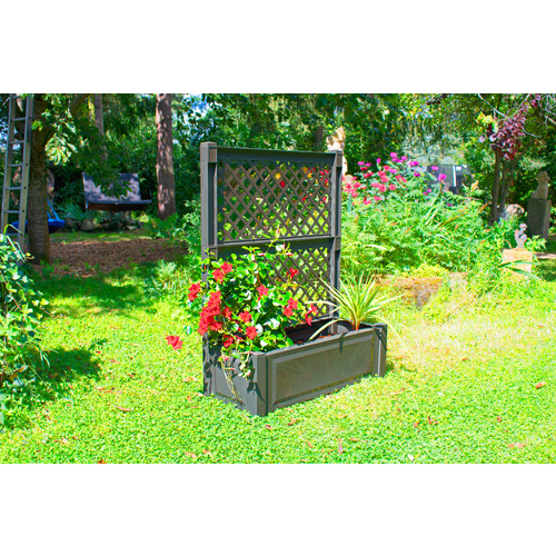 Norma    Pflanzkasten groß mit Spalier (2-tlg.) 100 cm  anthrazit,  Pflanzkästen von Khw - Image 4