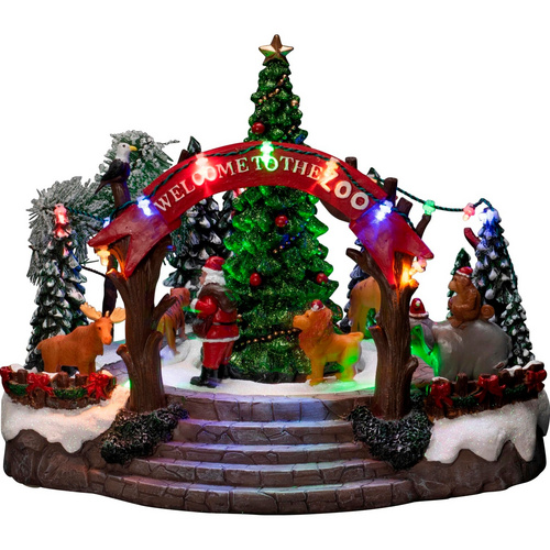 Konstsmide Schwarz B-Ware Led Szenerie Weihnachtsdekoration Weihnachtszoo Musik Bunt Innen Deko - Image 3