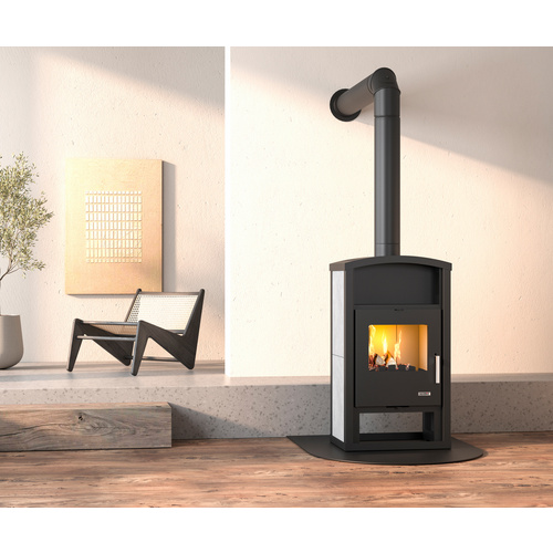 Image of accente Kaminofen »SCHWEDEN«, BxH: 57 x 101 cm, 7 kW, Stahl / Keramik - schwarz