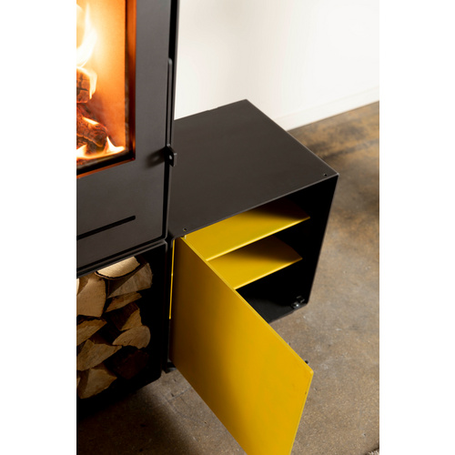 FIREFIX® T&uuml;r und B&ouml;den f&uuml;r quadratische Box Ofen Nele, Ginger Yellow - gelb
