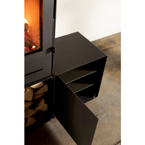 FIREFIX® T&uuml;r und B&ouml;den f&uuml;r quadratische Box Ofen Nele, Smokey Grey - grau