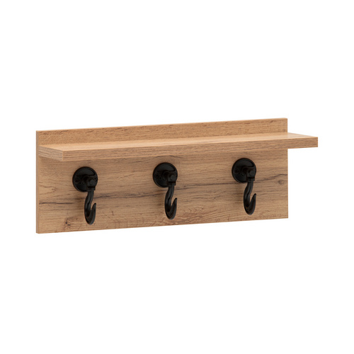 SCHILDMEYER Hakenpaneel »Tonder«, (BxHxT): 40 x 15,7 x 14,1 cm, eiche, schwarz matt - braun