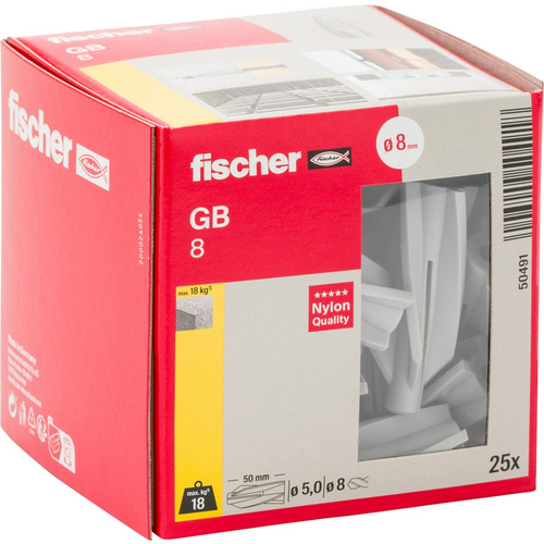 Fischer 25 Stk. Gasbetondübel Gb 8 - 50491 - Image 3
