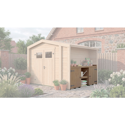 Weka Grün Pflanztisch "Optionale Erweiterung Für Gartenhaus Killarney", Braun (Naturbelassen), B:235cm H:109cm T:50cm, Tische, Verschiedene Farben Und G... - Image 3