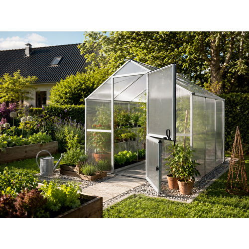 KGT Gewächshaus »Callas«, 5,15 m², Aluminium, winterfest - silberfarben
