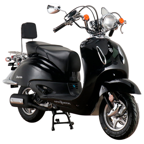 ALPHA MOTORS Motorroller »Firenze«, Retro, 125 ccm, 85 km/h, EURO 5+, schwarz