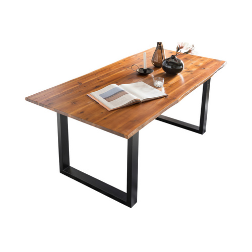 Image of SalesFever Esstisch »Tisch«, BxT: 145 x 80 cm, akazienholz|metall - braun