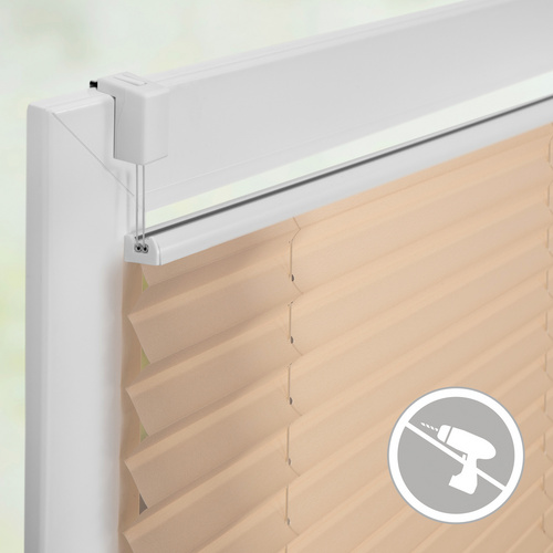 Thumbnail - Lichtblick Plissee, Klemmträger, 40x130 cm, creme - beige