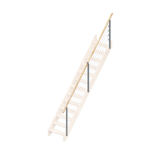 Thumbnail - DOLLE Raumspartreppe, Holz, 15 Stufen, max. Geschosshöhe - braun