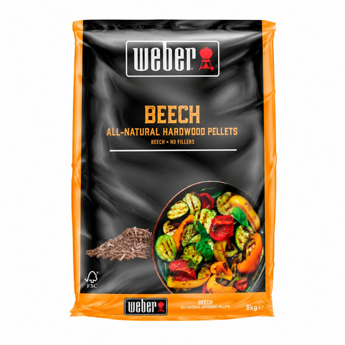 WEBER Holzpellets, Buche, 8 kg, 1 Stück - braun