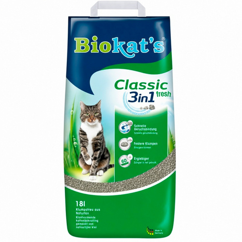 biokat's Katzenstreu »3in1«, 1 Sack, 17,952 kg - beige