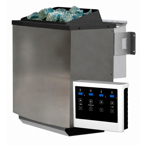 Karibu 9 kW Bio-Kombiofen Saunaofen anthrazit inkl. Steuergerät EASY weiß - Sparset - Image 3