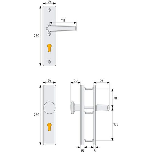Thumbnail - ABUS Türzylinder, Stahl, weiß