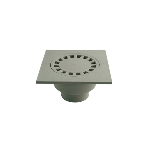 Image of MARLEY Ablauf, BxL: 19,7 x 19,7 cm, Anschluss: DN 75, Polypropylen - grau