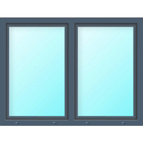 Meeth Fenster »77/3 MD«, Gesamtbreite x Gesamthöhe: 125 x 65 cm, Glassstärke: 33 mm, weiß/titan - schwarz