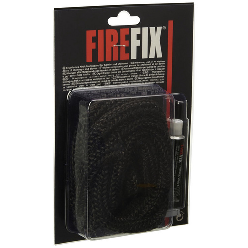 FIREFIX® Abdichtkordel, Ø 1,2 cm, Glasstrickschnüre, für: Kamin, Ofen - schwarz (Rabatt: 14 %)