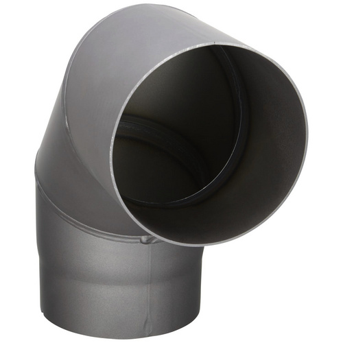FIREFIX® Rohrbogen, Ø: 15 cm, Stärke: 2 mm, Stahl - grau