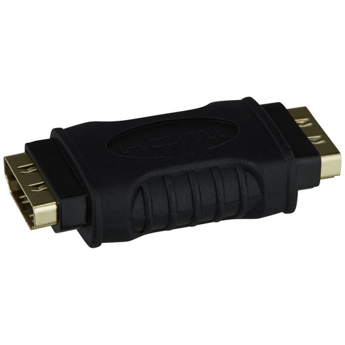 Image of SCHWAIGER HDMI®-Doppelkupplung, Schwarz, Kunststoff, HDMI®-Kabel