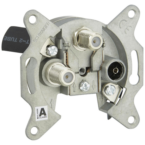 Schwaiger Unterputz-Antennendose 3-Loch - 2 X F-Buchse, 1 X Iec Buchse - Image 5