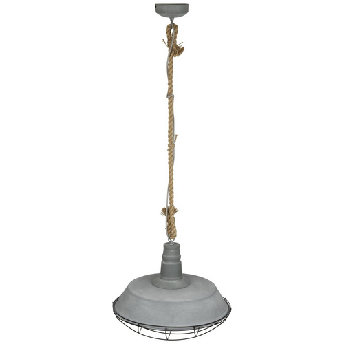 Brilliant Pendelleuchte Rope Betongrau EEK: E-A++