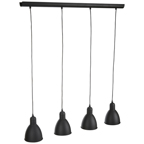 Eglo Pendelleuchte Priddy 4x 60 W, schwarz, weiß