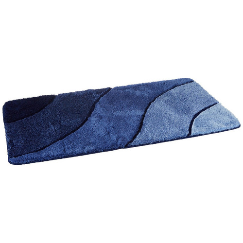 Kleine Wolke Badteppich Wave marineblau, 70 x 120 cm