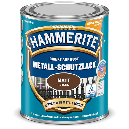 Hammerite Metallschutzlack 750 ml braun matt