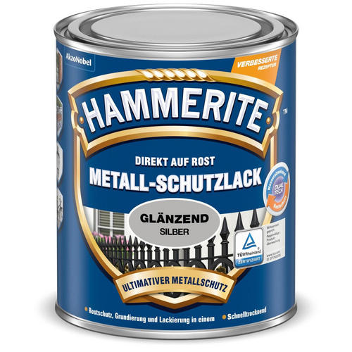 Hammerite Metall-Schutzlack, silber glanz, 750 ml