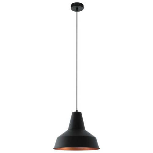 Eglo Pendelleuchte Somerton schwarz, kupfer