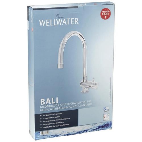 WELLWATER Spültischarmatur »BALI«, Messing, glänzend, ⅜