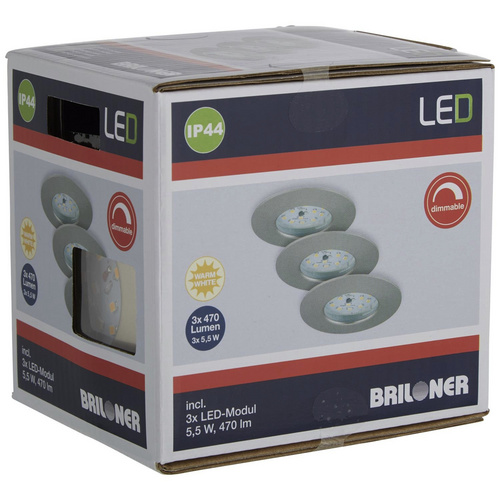 Thumbnail - BRILONER LED-Einbauleuchte »ATTACH«, inkl. Leuchtmittel in warmweiß - silberfarben
