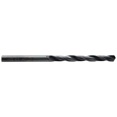 Wolfcraft Spiralbohrer Ø 4,5 x 80 mm HSS, rollgewalzt