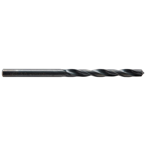 Wolfcraft Spiralbohrer Ø 5,0 x 86 mm HSS, rollgewalzt