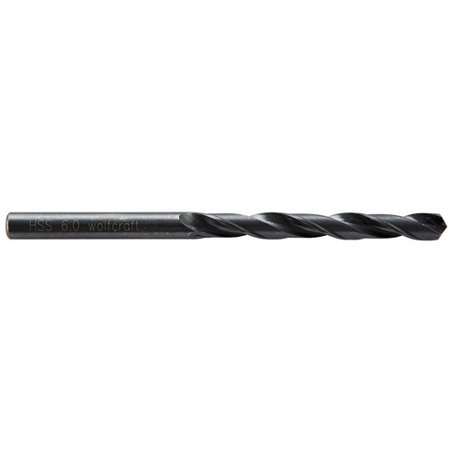 Wolfcraft Spiralbohrer Ø 6,0 x 93 mm HSS, rollgewalzt