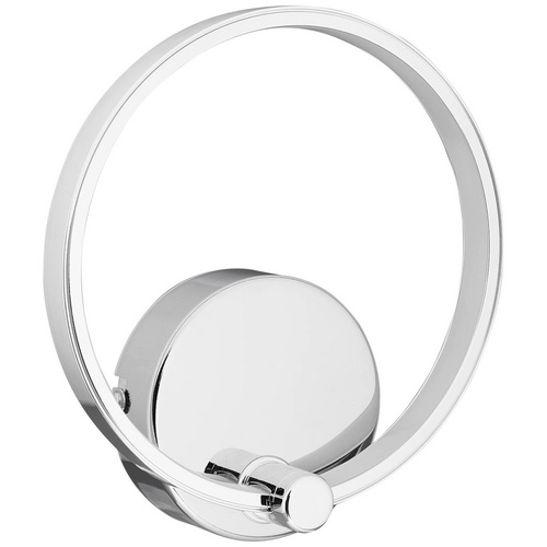 LED Wandleuchte, ringförmig, inkl. Leuchtmittel, chrom