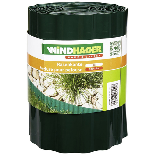 WINDHAGER Rasenkante, HxL: 20 x 900 cm, Kunststoff - gruen