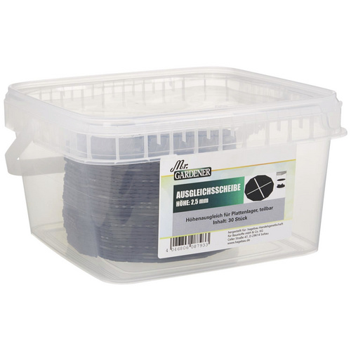 Thumbnail - Mr. GARDENER Ausgleichsscheibe, Gummi, für Plattenlager - schwarz