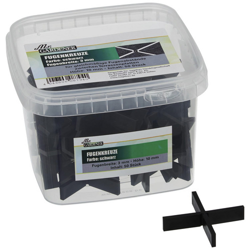 Thumbnail - Mr. GARDENER Fugenkreuz, 3 mm, Kunststoff - schwarz