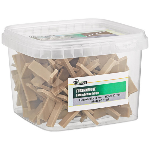 Thumbnail - Mr. GARDENER Fugenkreuz, 3 mm, Kunststoff - beige