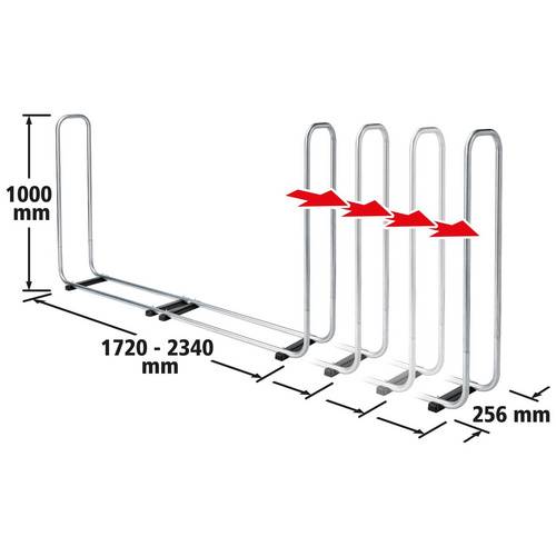 WOLFCRAFT Stapelhilfe, silberfarben, geeignet für Holzscheite von 25 - 50 cm (Rabatt: 6 %)