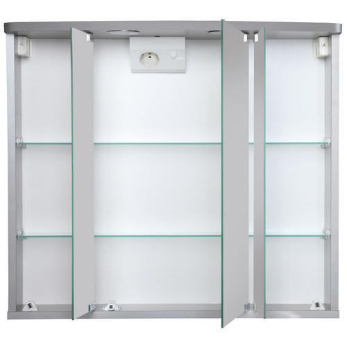 Thumbnail - JOKEY Spiegelschrank »Doro«, 3-türig, LED, BxH: 68 x 60 cm - silberfarben