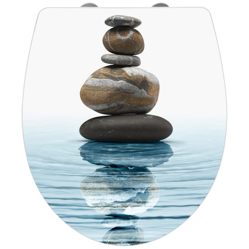 Thumbnail - WENKO WC-Sitz »Meditation«, Duroplast, oval,  mit Softclose-Funktion - bunt