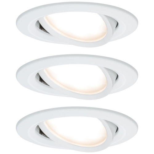 Paulmann LED Einbauleuchte Nova weiß matt, 3-stepdimmbar, rund, schwenkbar, 3er Set