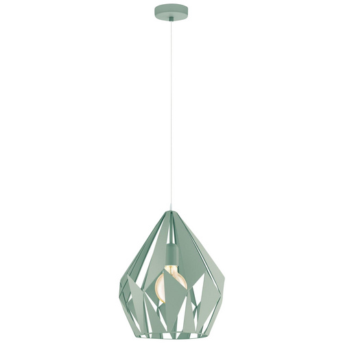 Moderne Pendelleuchte in Hellgrün Pastell E27
