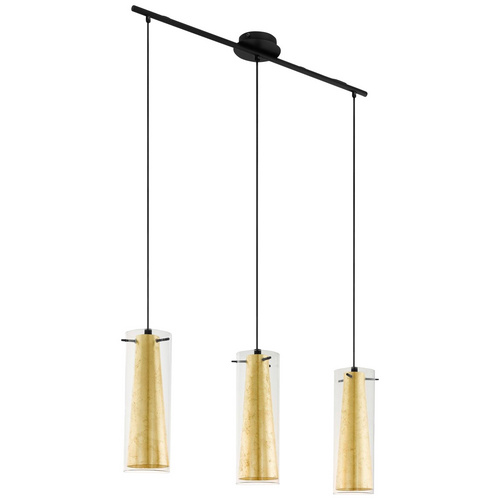 Eglo Pendelleuchte Pinto Gold schwarz, klar, gold