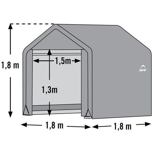 SHELTERLOGIC Folien-Gerätehaus, H (max)...