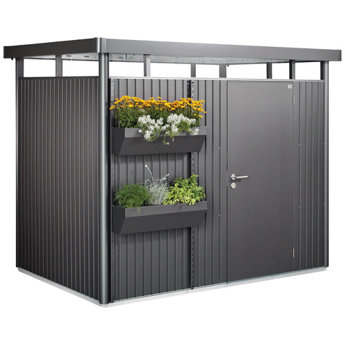 BIOHORT Blumenkasten »FloraBoard«, BxH: 82 x 188 cm, dunkelgrau, Stahlblech