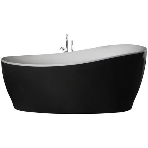 Ottofond Freistehende Badewanne Aviva 180 x 85 x 44 cm, schwarz/weiß
